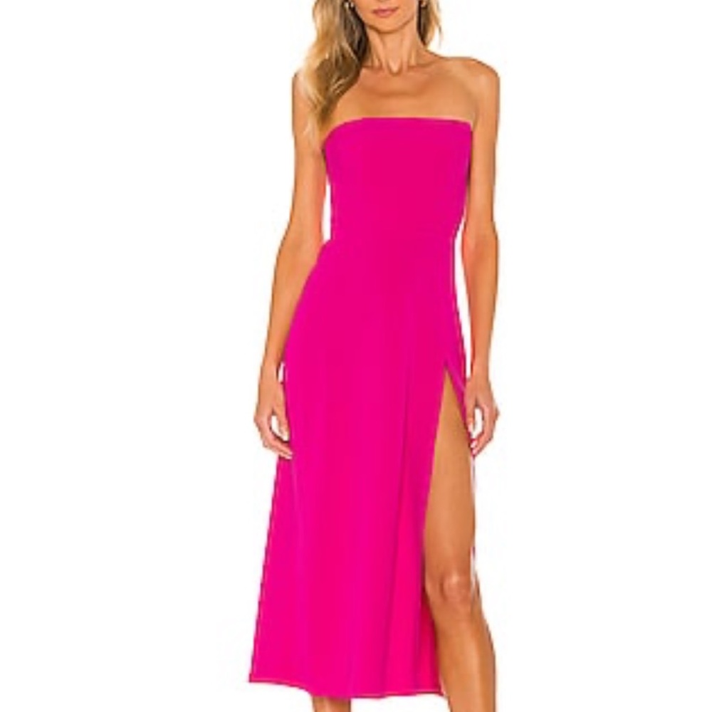 Amanda Uprichard Vibrant Pink Strapless Dress